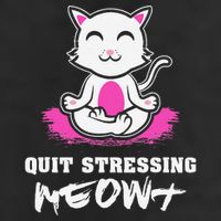 Quit Stressing Meowt Funny Meditation Lotus Seat Cat Yoga Adult Drive Performance Visor