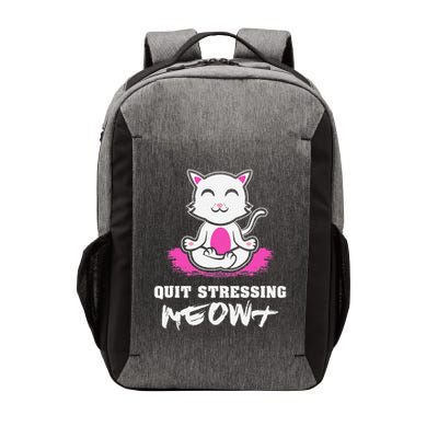 Quit Stressing Meowt Funny Meditation Lotus Seat Cat Yoga Vector Backpack