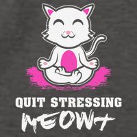 Quit Stressing Meowt Funny Meditation Lotus Seat Cat Yoga Vector Backpack