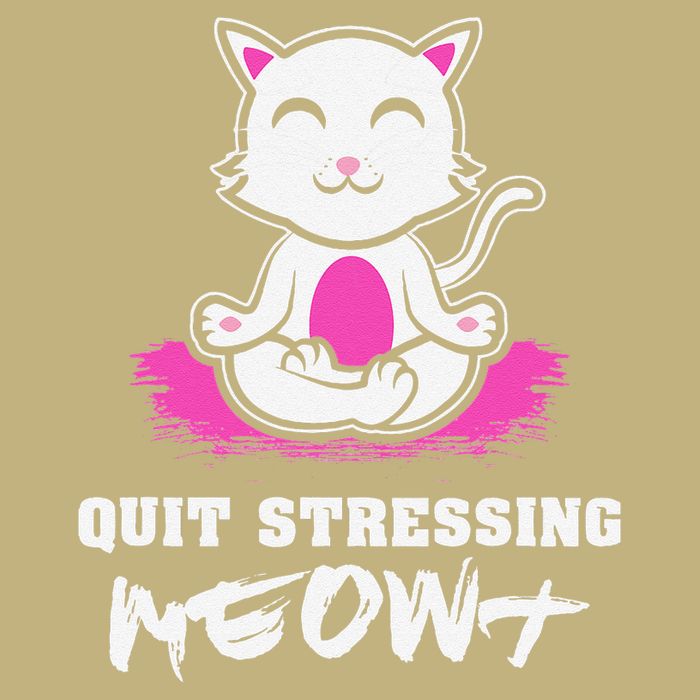 Quit Stressing Meowt Funny Meditation Lotus Seat Cat Yoga Cooling Performance Crew T-Shirt