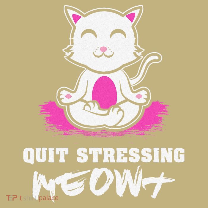 Quit Stressing Meowt Funny Meditation Lotus Seat Cat Yoga Cooling Performance Long Sleeve Crew