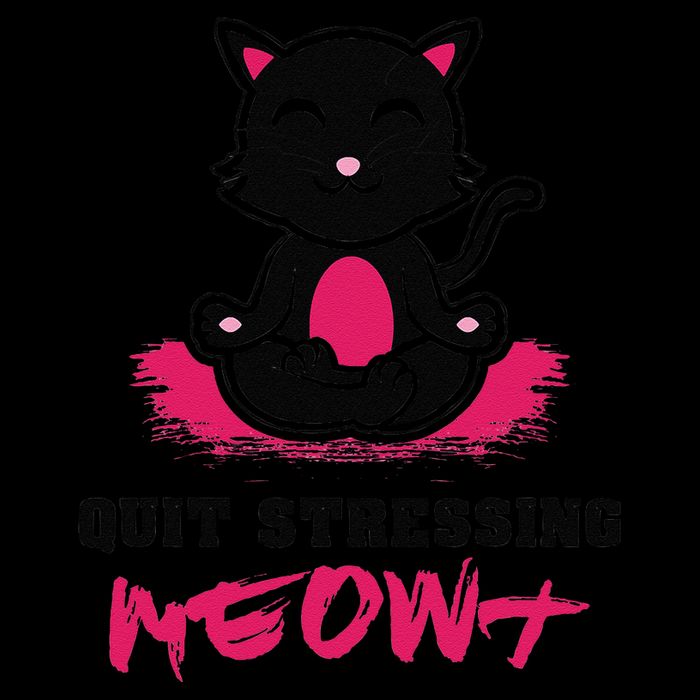 Quit Stressing Meowt Funny Meditation Lotus Seat Cat Yoga City Backpack