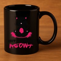 Quit Stressing Meowt Funny Meditation Lotus Seat Cat Yoga 11oz C Handle Ceramic Mug