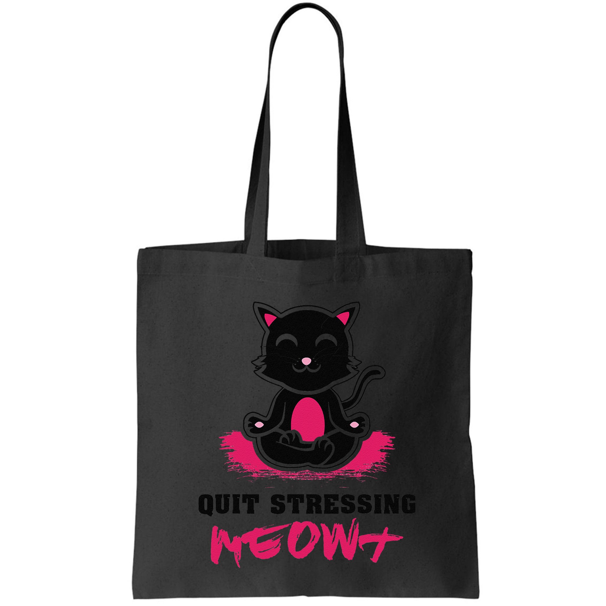 Quit Stressing Meowt Funny Meditation Lotus Seat Cat Yoga Bag