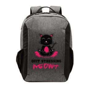 Quit Stressing Meowt Funny Meditation Lotus Seat Cat Yoga Vector Backpack