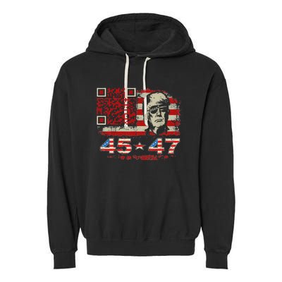 Qr Scan Me President Trump 4547 Garment-Dyed Fleece Hoodie