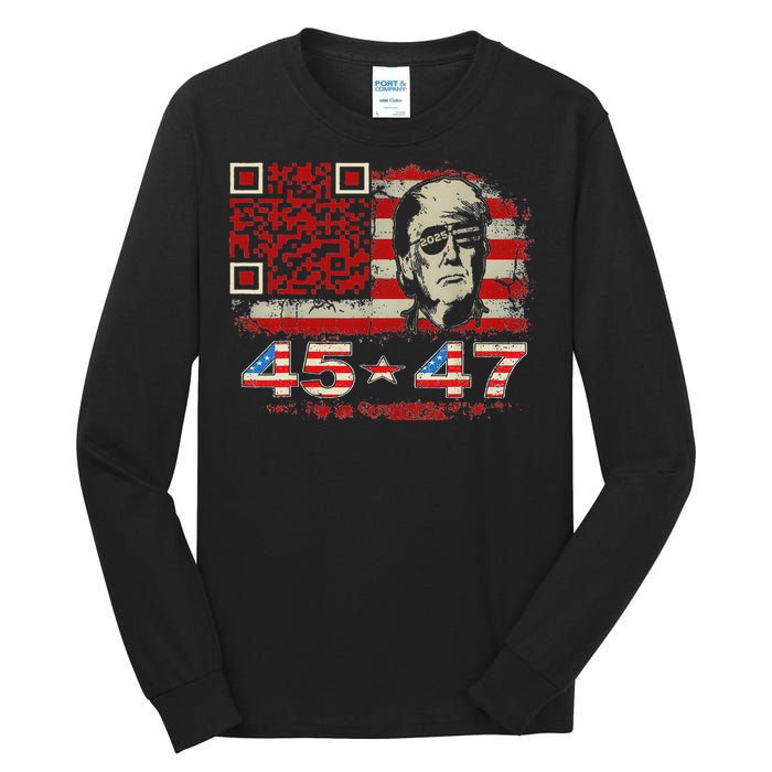 Qr Scan Me President Trump 4547 Tall Long Sleeve T-Shirt