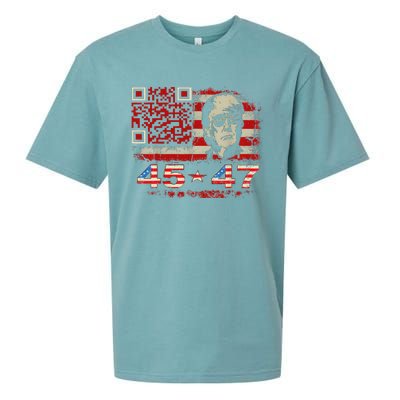 Qr Scan Me President Trump 4547 Sueded Cloud Jersey T-Shirt