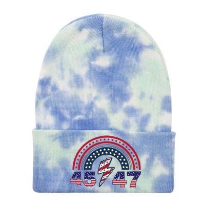 Qr Scan Me President Trump 4547 Trump Dancing Code Tie Dye 12in Knit Beanie