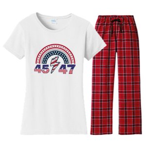 Qr Scan Me President Trump 4547 Trump Dancing Code Women's Flannel Pajama Set