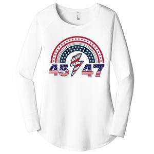 Qr Scan Me President Trump 4547 Trump Dancing Code Women's Perfect Tri Tunic Long Sleeve Shirt