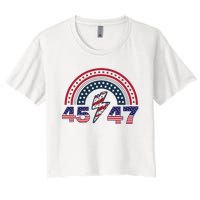 Qr Scan Me President Trump 4547 Trump Dancing Code Women's Crop Top Tee