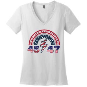 Qr Scan Me President Trump 4547 Trump Dancing Code Women's V-Neck T-Shirt