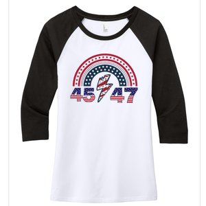 Qr Scan Me President Trump 4547 Trump Dancing Code Women's Tri-Blend 3/4-Sleeve Raglan Shirt