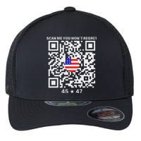 Qr Scan Me President Trump 4547 Trump Dancing Code Flexfit Unipanel Trucker Cap