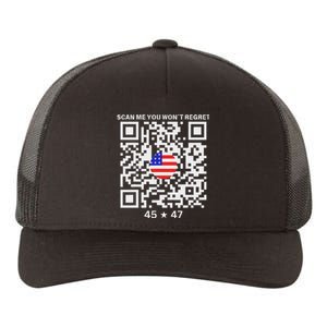 Qr Scan Me President Trump 4547 Trump Dancing Code Yupoong Adult 5-Panel Trucker Hat