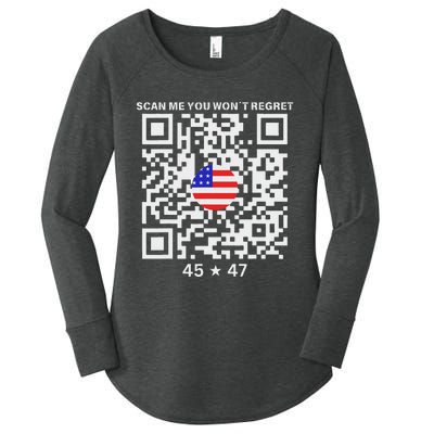 Qr Scan Me President Trump 4547 Trump Dancing Code Women's Perfect Tri Tunic Long Sleeve Shirt