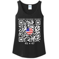 Qr Scan Me President Trump 4547 Trump Dancing Code Ladies Essential Tank