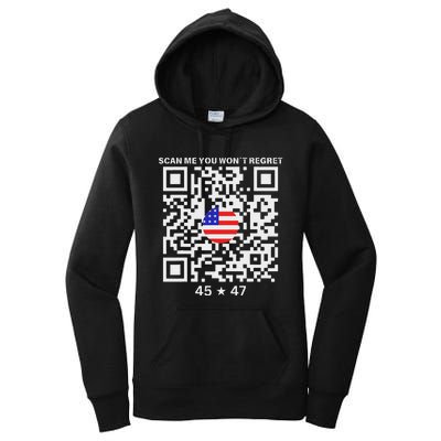 Qr Scan Me President Trump 4547 Trump Dancing Code Women's Pullover Hoodie