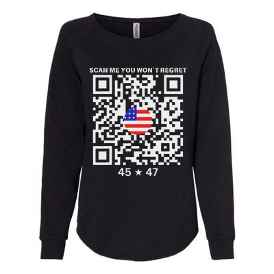 Qr Scan Me President Trump 4547 Trump Dancing Code Womens California Wash Sweatshirt