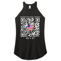 Qr Scan Me President Trump 4547 Trump Dancing Code Women's Perfect Tri Rocker Tank