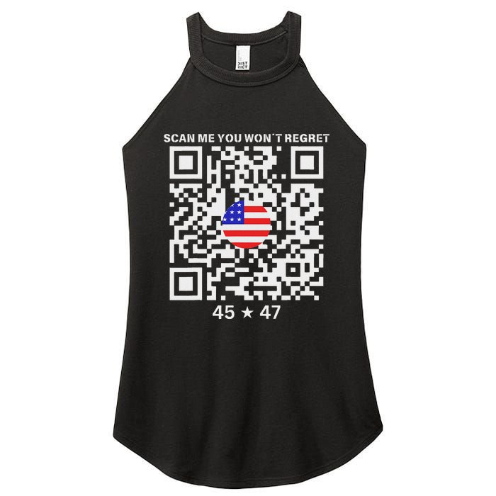 Qr Scan Me President Trump 4547 Trump Dancing Code Women's Perfect Tri Rocker Tank