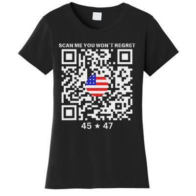 Qr Scan Me President Trump 4547 Trump Dancing Code Women's T-Shirt