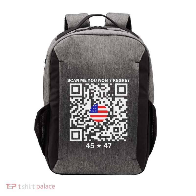 Qr Scan Me President Trump 4547 Trump Dancing Code Vector Backpack