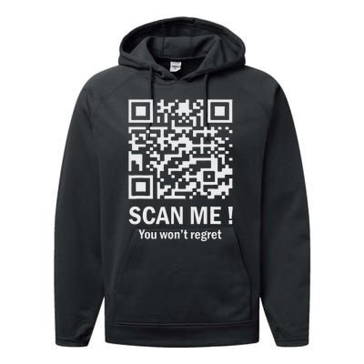 Qr Scan Me President Trump 4547 Trump Dancing Code Performance Fleece Hoodie