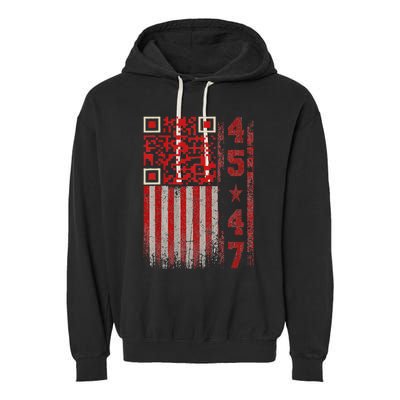 Qr Scan Me President Trump 4547 Garment-Dyed Fleece Hoodie