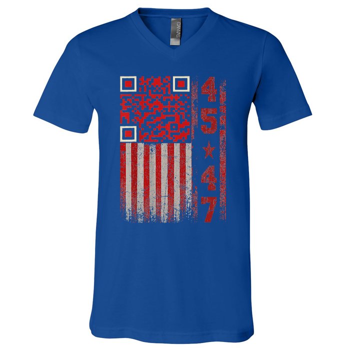 Qr Scan Me President Trump 4547 V-Neck T-Shirt