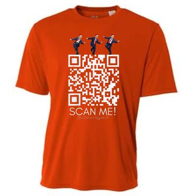 Qr Scan Me President Qr Trump Dancing Hat Cooling Performance Crew T-Shirt