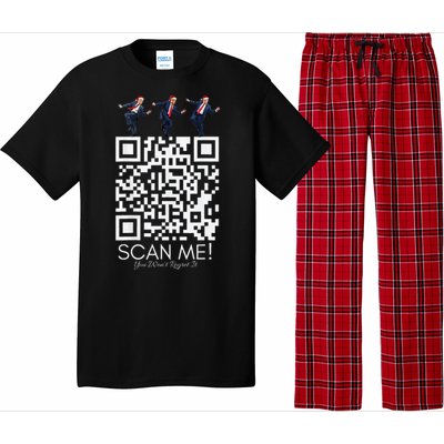 Qr Scan Me President Qr Trump Dancing Hat Pajama Set