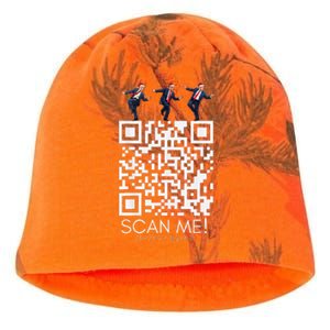 Qr Scan Me President Qr Trump Dancing Hat Kati - Camo Knit Beanie