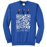 Qr Scan Me President Qr Trump Dancing Hat Tall Sweatshirt