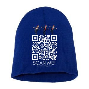 Qr Scan Me President Qr Trump Dancing Hat Short Acrylic Beanie