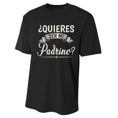 Quieres Ser Mi Padrino Bautizo Performance Sprint T-Shirt