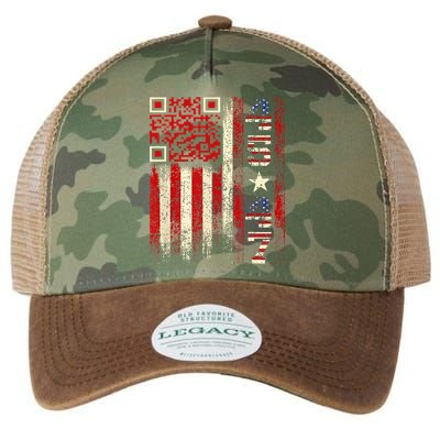 Qr Scan Me President Trump 4547 Trump Dancing Code Legacy Tie Dye Trucker Hat
