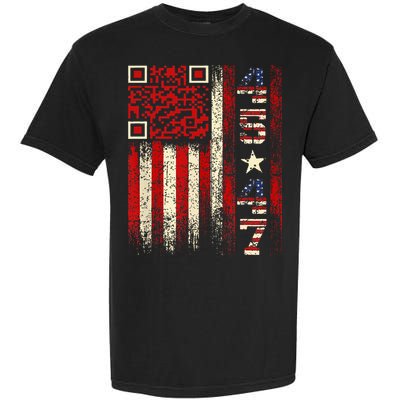 Qr Scan Me President Trump 4547 Trump Dancing Code Garment-Dyed Heavyweight T-Shirt