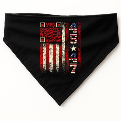 Qr Scan Me President Trump 4547 Trump Dancing Code USA-Made Doggie Bandana