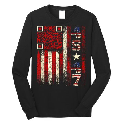 Qr Scan Me President Trump 4547 Trump Dancing Code Long Sleeve Shirt