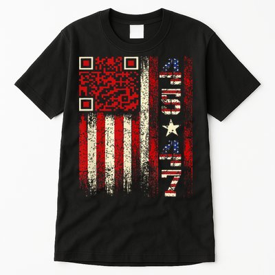 Qr Scan Me President Trump 4547 Trump Dancing Code Tall T-Shirt