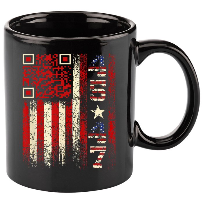 Qr Scan Me President Trump 4547 Trump Dancing Code 11oz C Handle Ceramic Mug