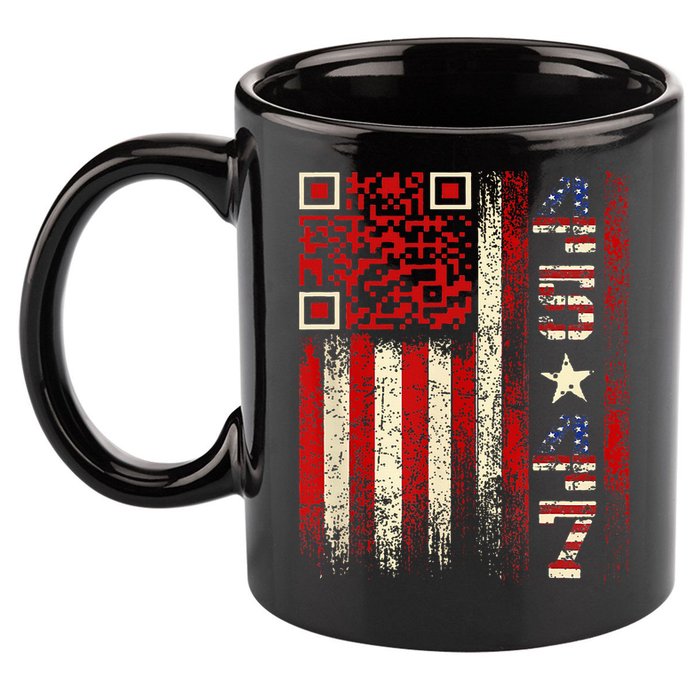 Qr Scan Me President Trump 4547 Trump Dancing Code 11oz C Handle Ceramic Mug