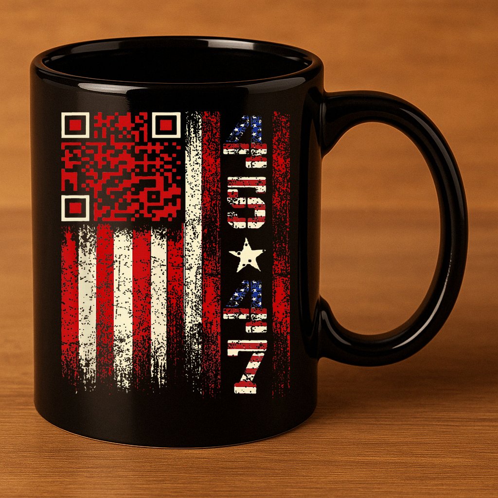Qr Scan Me President Trump 4547 Trump Dancing Code 11oz C Handle Ceramic Mug