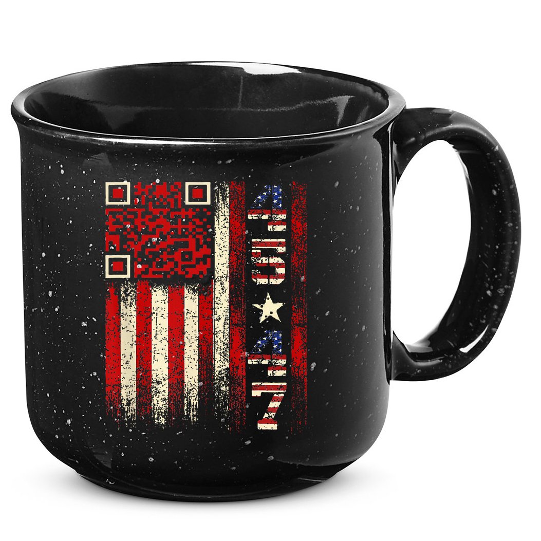Qr Scan Me President Trump 4547 Trump Dancing Code 15oz Campfire Ceramic Mug