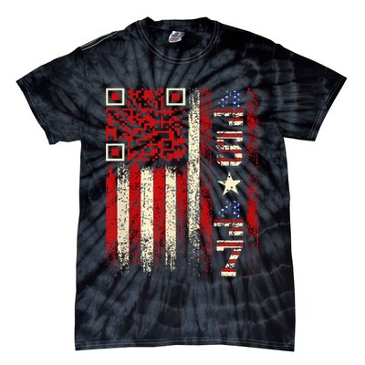Qr Scan Me President Trump 4547 Trump Dancing Code Tie-Dye T-Shirt