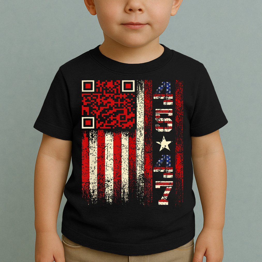 Qr Scan Me President Trump 4547 Trump Dancing Code Toddler T-Shirt