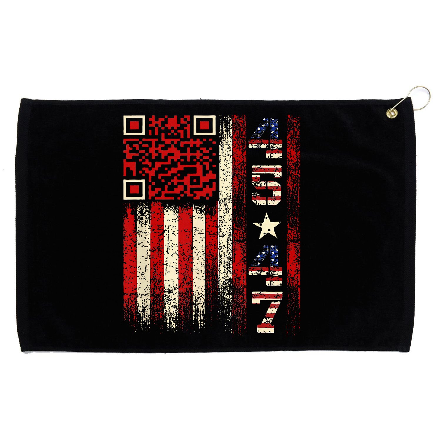 Qr Scan Me President Trump 4547 Trump Dancing Code Grommeted Golf Towel
