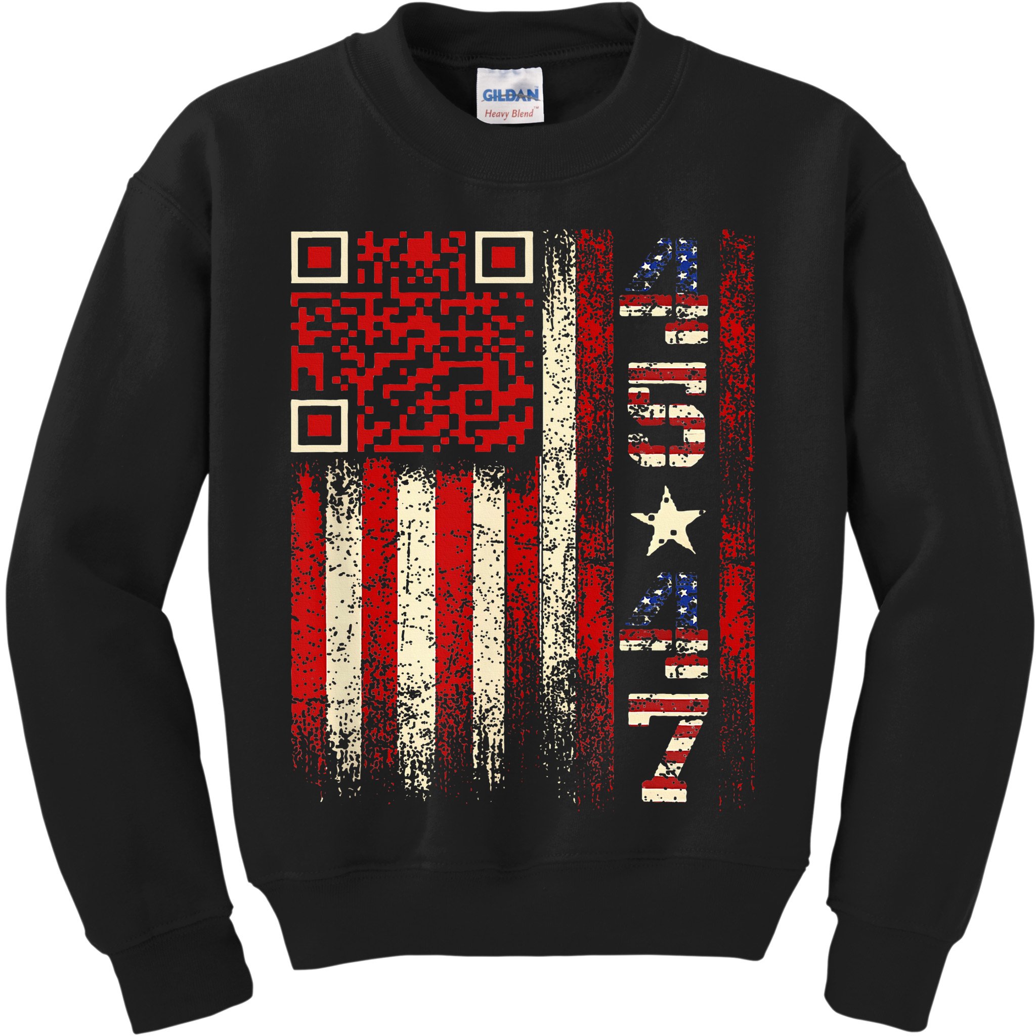 Qr Scan Me President Trump 4547 Trump Dancing Code Kids Sweatshirt